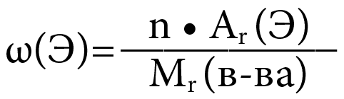 Массовая доля элемента