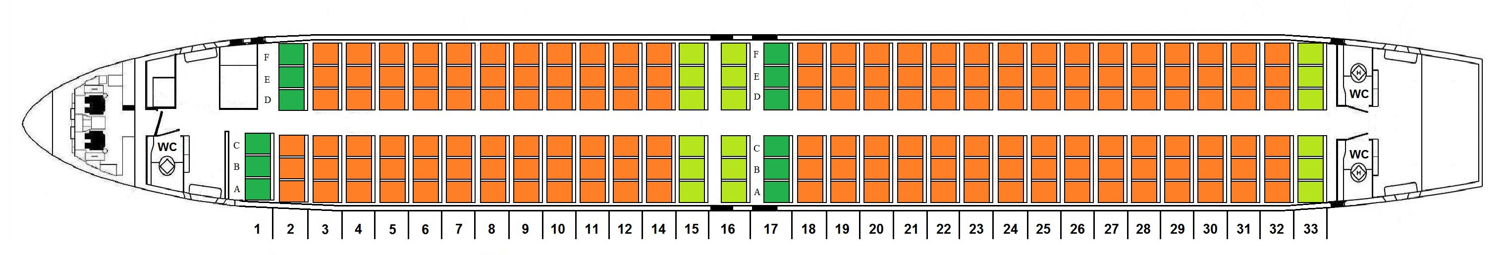 Схема салона боинг 737 700 смартавиа