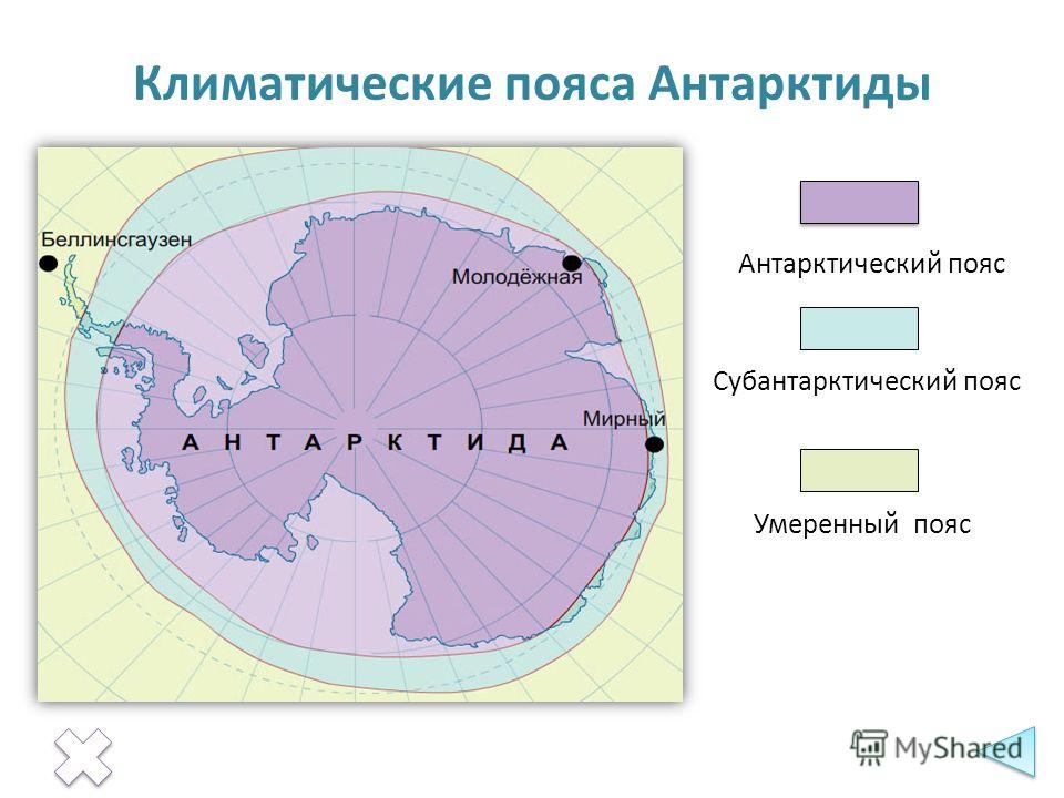 Климатические пояса Антарктиды