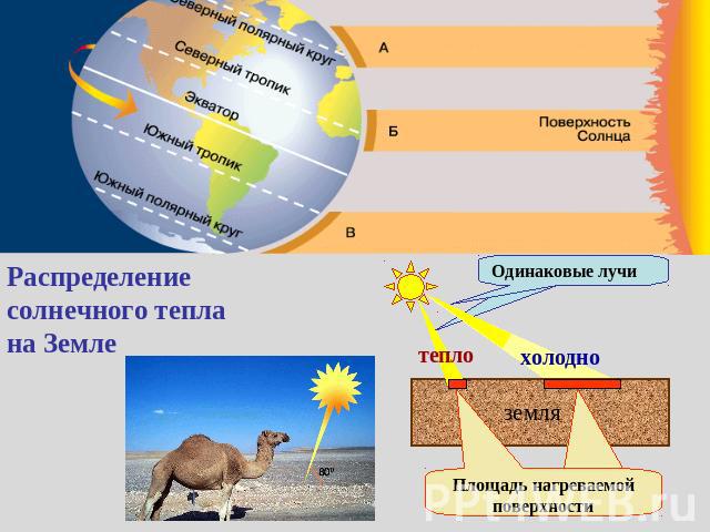 Распределение солнечного тепла на Земле